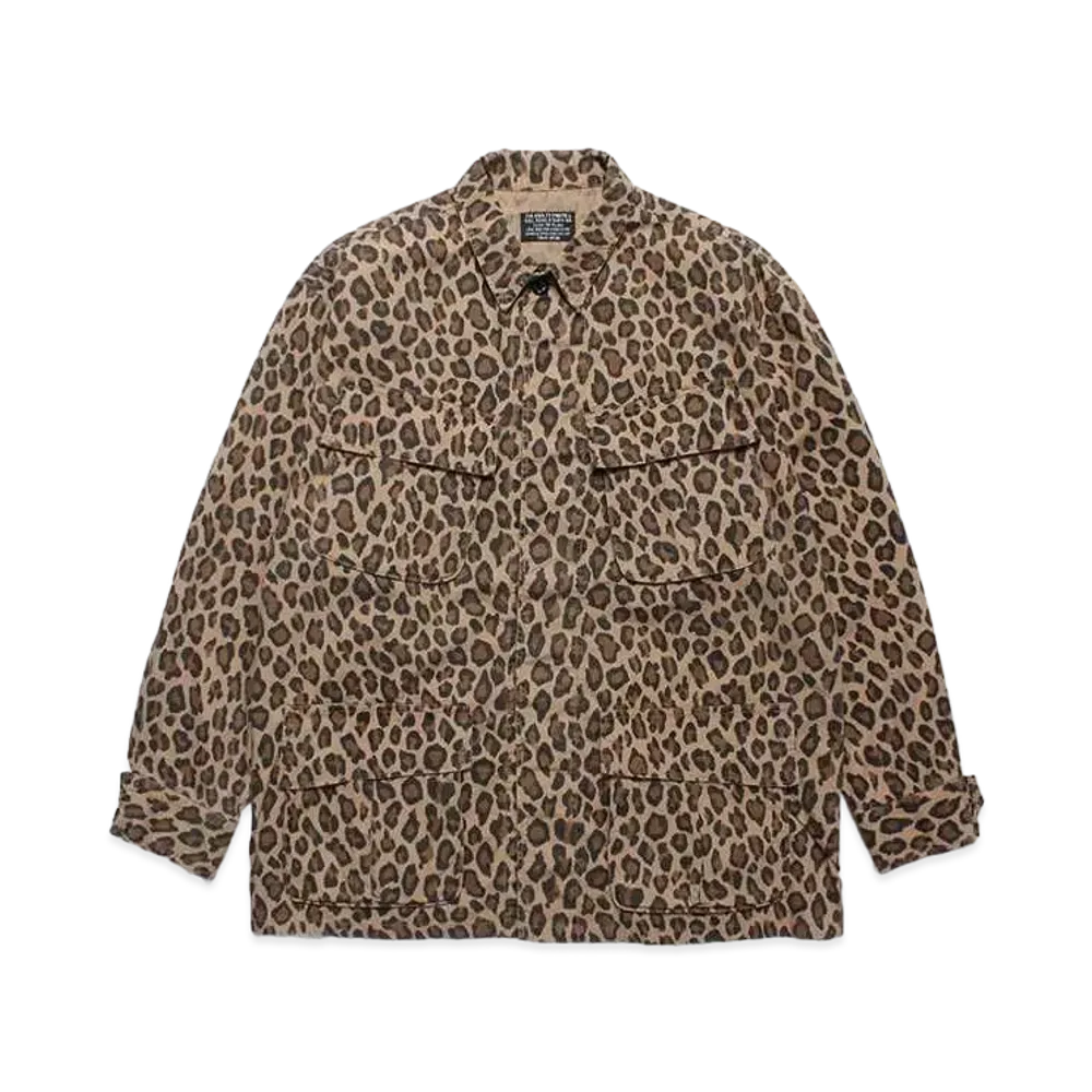 WACKO MARIA Leopard Fatigue Jacket "Beige"