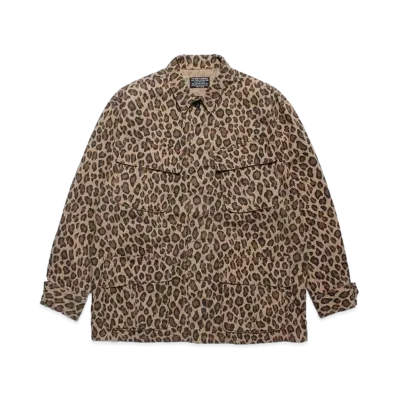 WACKO MARIA Leopard Fatigue Jacket "Beige"