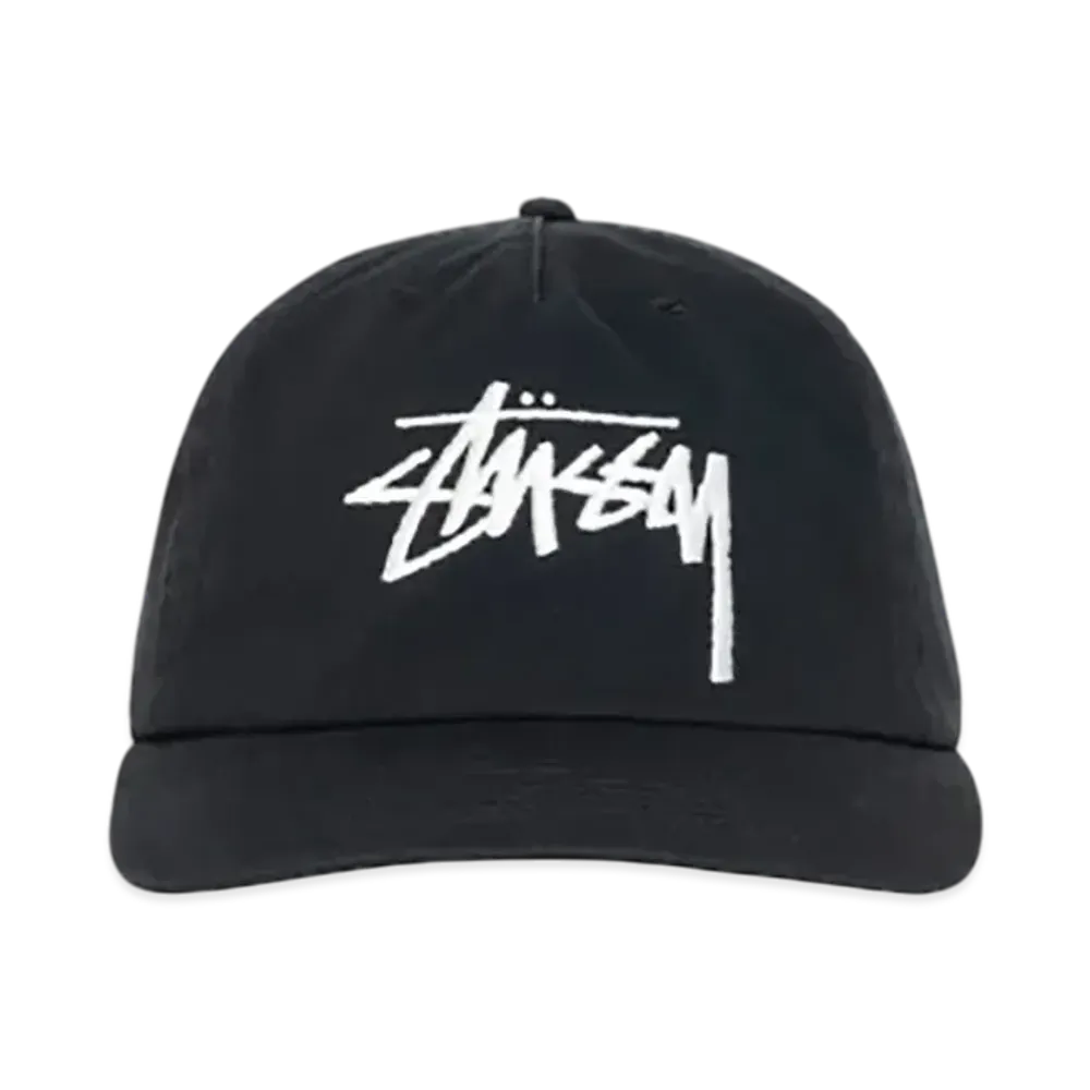 Stussy Mid-Depth Big Stock Snapback "Shadow Black"