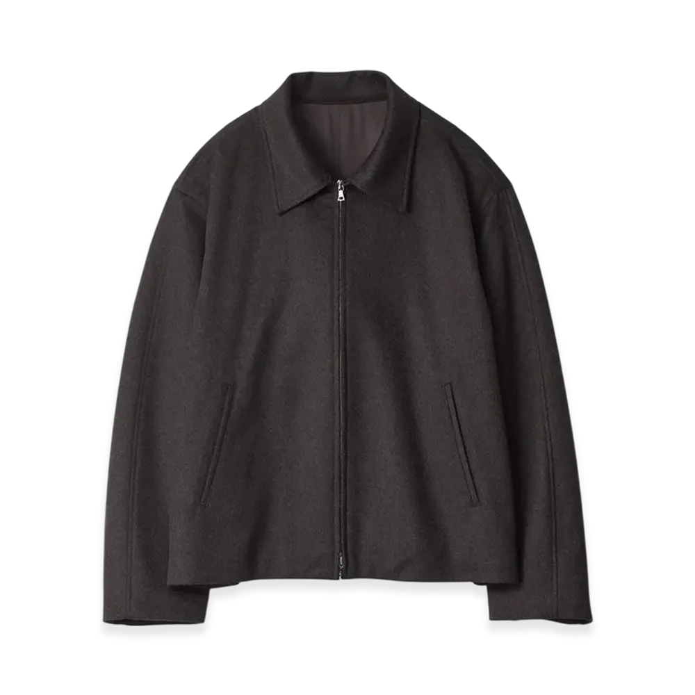 ssstein Pure Cashmere Zip Short Jacket "Dark Brown"