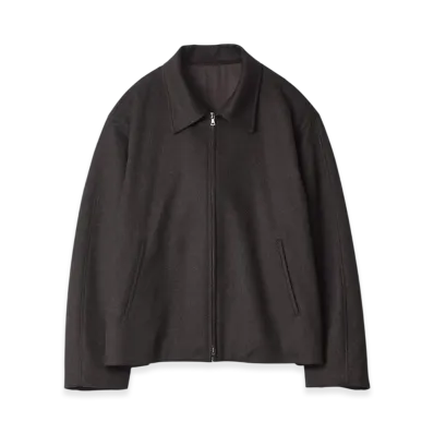 ssstein Pure Cashmere Zip Short Jacket "Dark Brown"