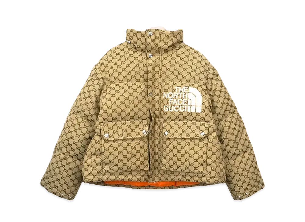 GUCCI x The North Face GG Canvas Bomber Down Jacket "Beige"