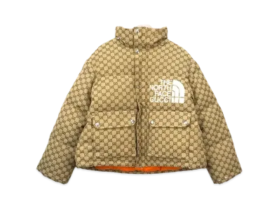 GUCCI x The North Face GG Canvas Bomber Down Jacket "Beige"