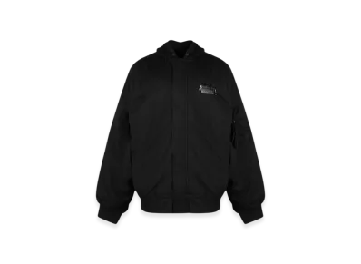 BALENCIAGA Gaffer Padded Hoodie Bomber Jacket "Black"