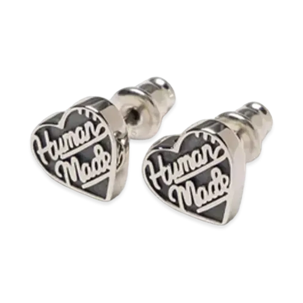 HUMAN MADE Heart Silver Earrings 