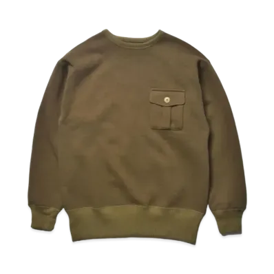 THE REAL McCOY'S Military Pocket Sweatshirt "Olive"