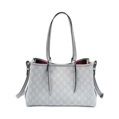 GUCCI Women's Printed Canvas GG Emblem Shoulder Bag "Light Blue"