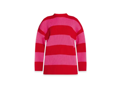 BALENCIAGA Women's Long Sleeve Crewneck Sweater "Red Pink"