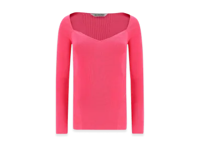 BALENCIAGA Women's Sweetheart Neck Jumper "Pink"