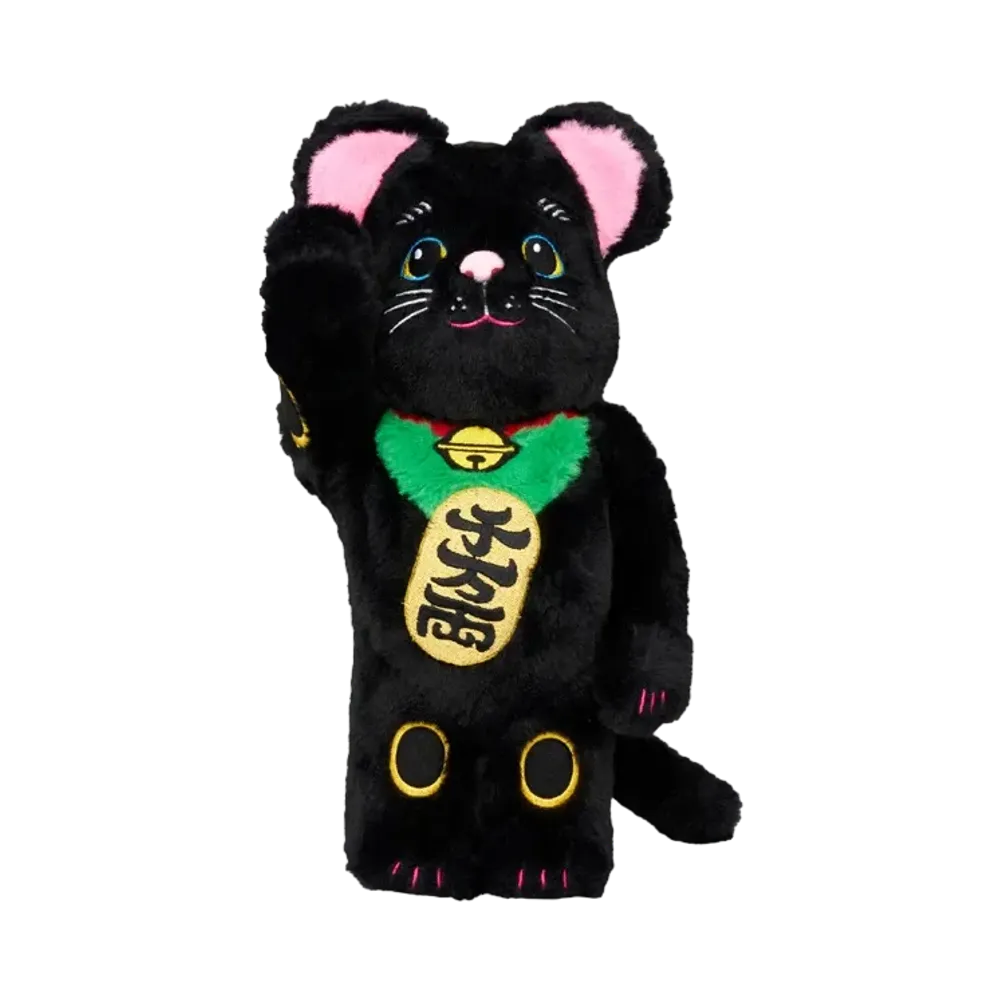 MEDICOM TOY "BEARBRICK" Lucky Cat Kigurumi Black 400%