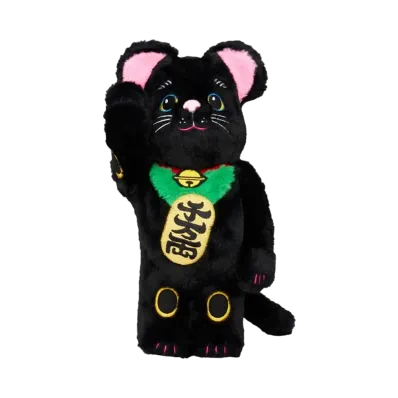 MEDICOM TOY "BEARBRICK" Lucky Cat Kigurumi Black 400%
