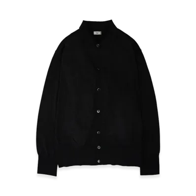 YOKE Silk Cashmere Knit Shirt "Black"