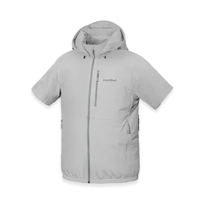 mont-bell Fan-Blow Short Sleeve Parka "Light Gray"