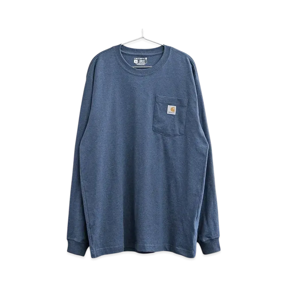Carhartt Loose Fit Heavyweight Long-Sleeve Pocket T-Shirt "Blue"
