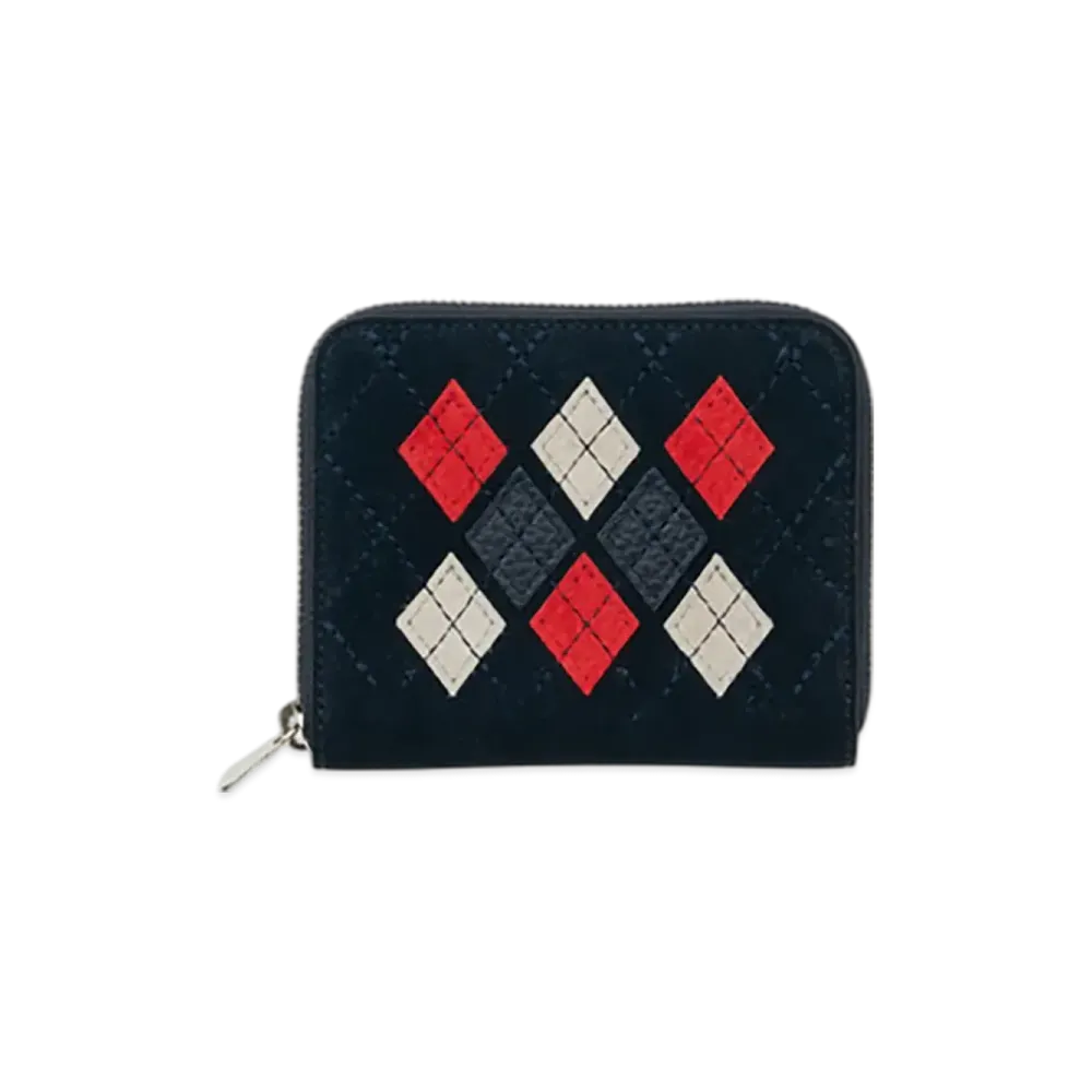 Hender Scheme Argyle Square Zip Purse "Argyle Navy"