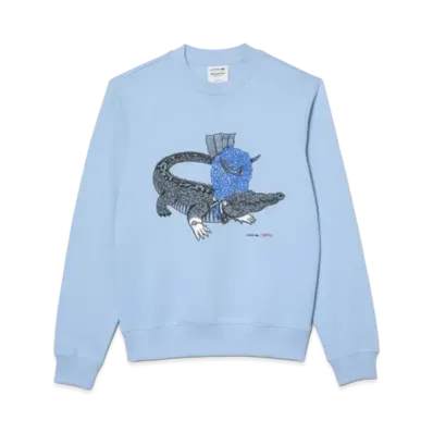LACOSTE x Netflix Arrange Logo Crew Neck Sweat "Light Blue"