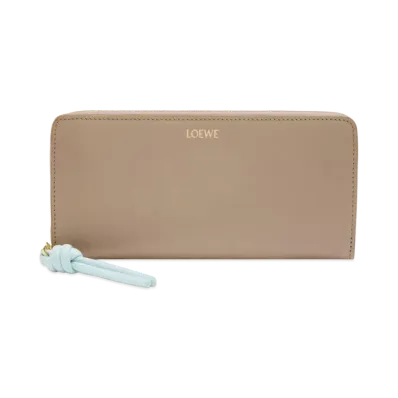 LOEWE Knot Zip Around Wallet Shinina Pakaf "Sand/Blue Iceberg"