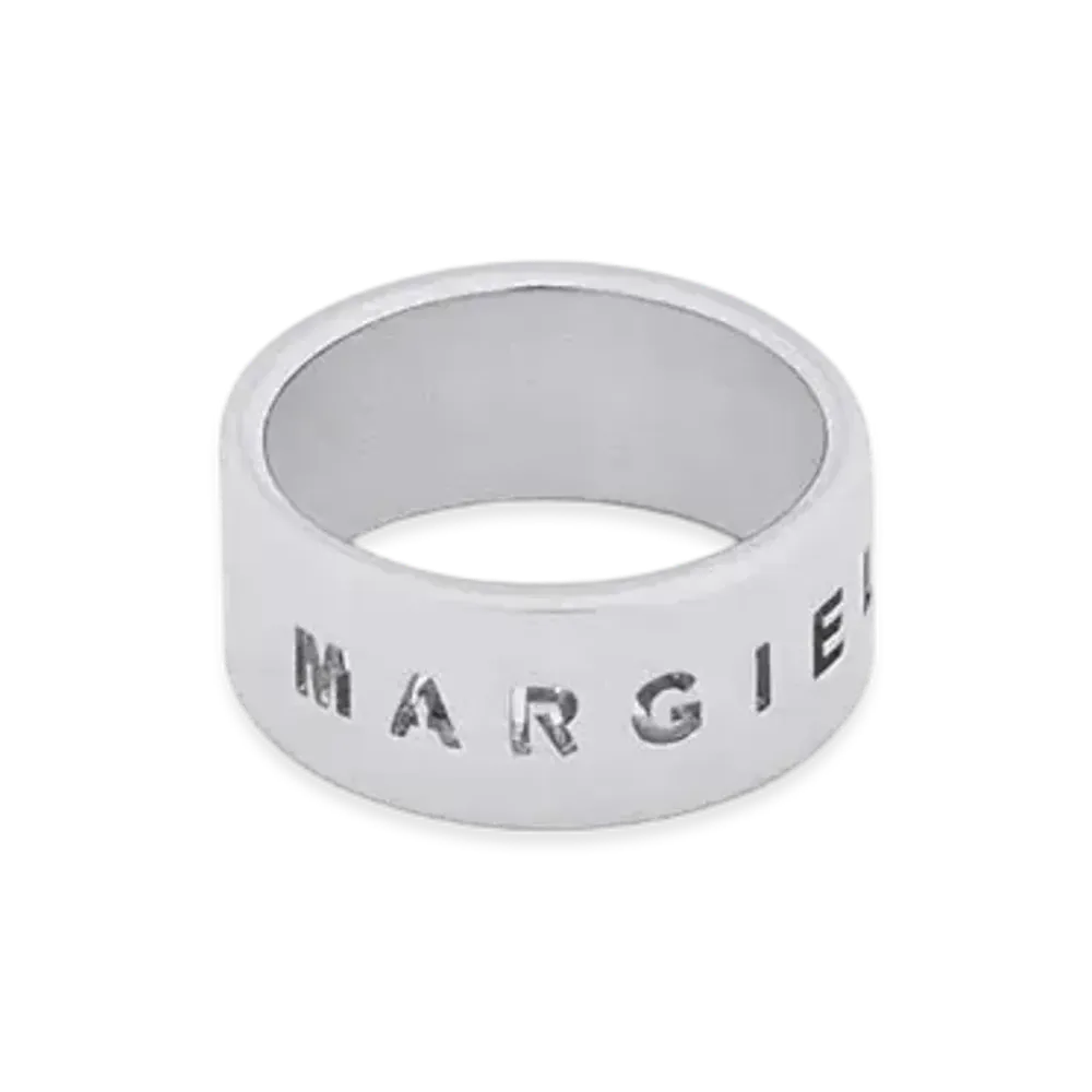 MM6 Maison Margiela Logo Cutout Ring "Silver"
