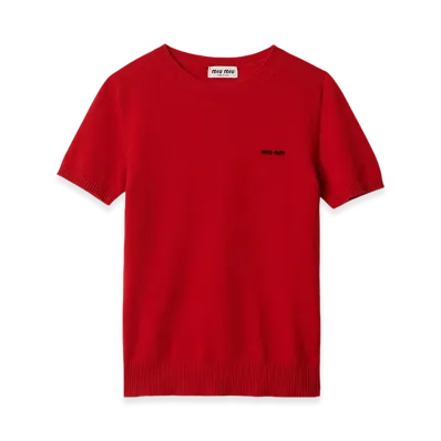 MIU MIU Women's Cashmere Sweater "Red"