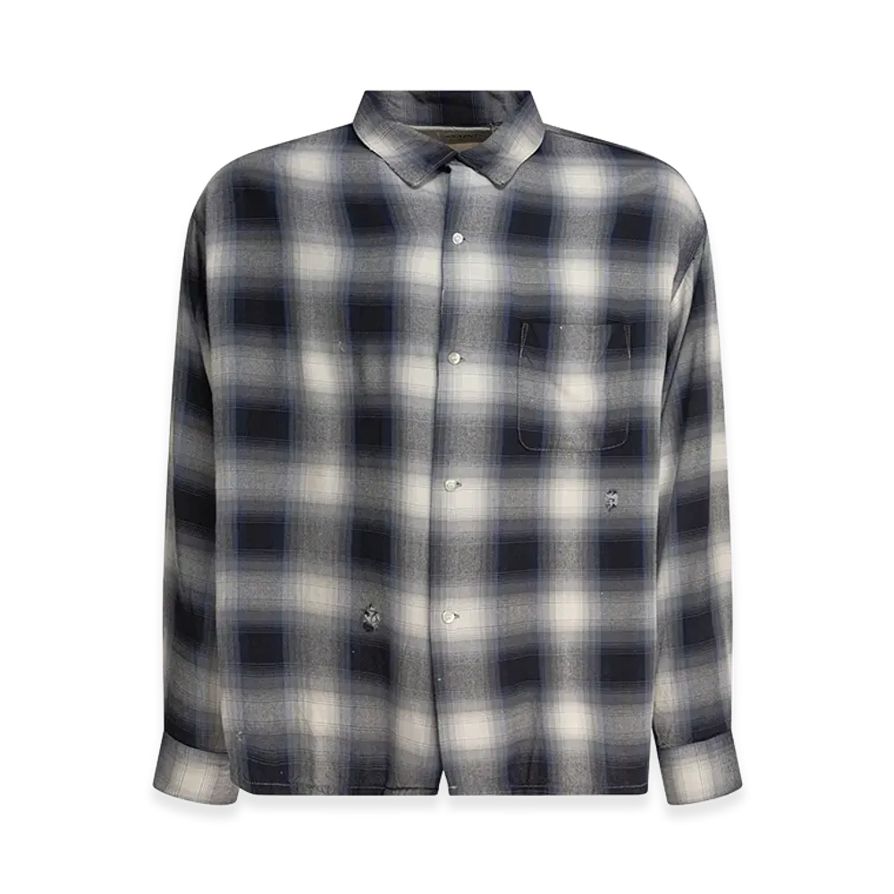 SAINT Mxxxxxx x LASTMAN Check Shirt Cotton "Navy"