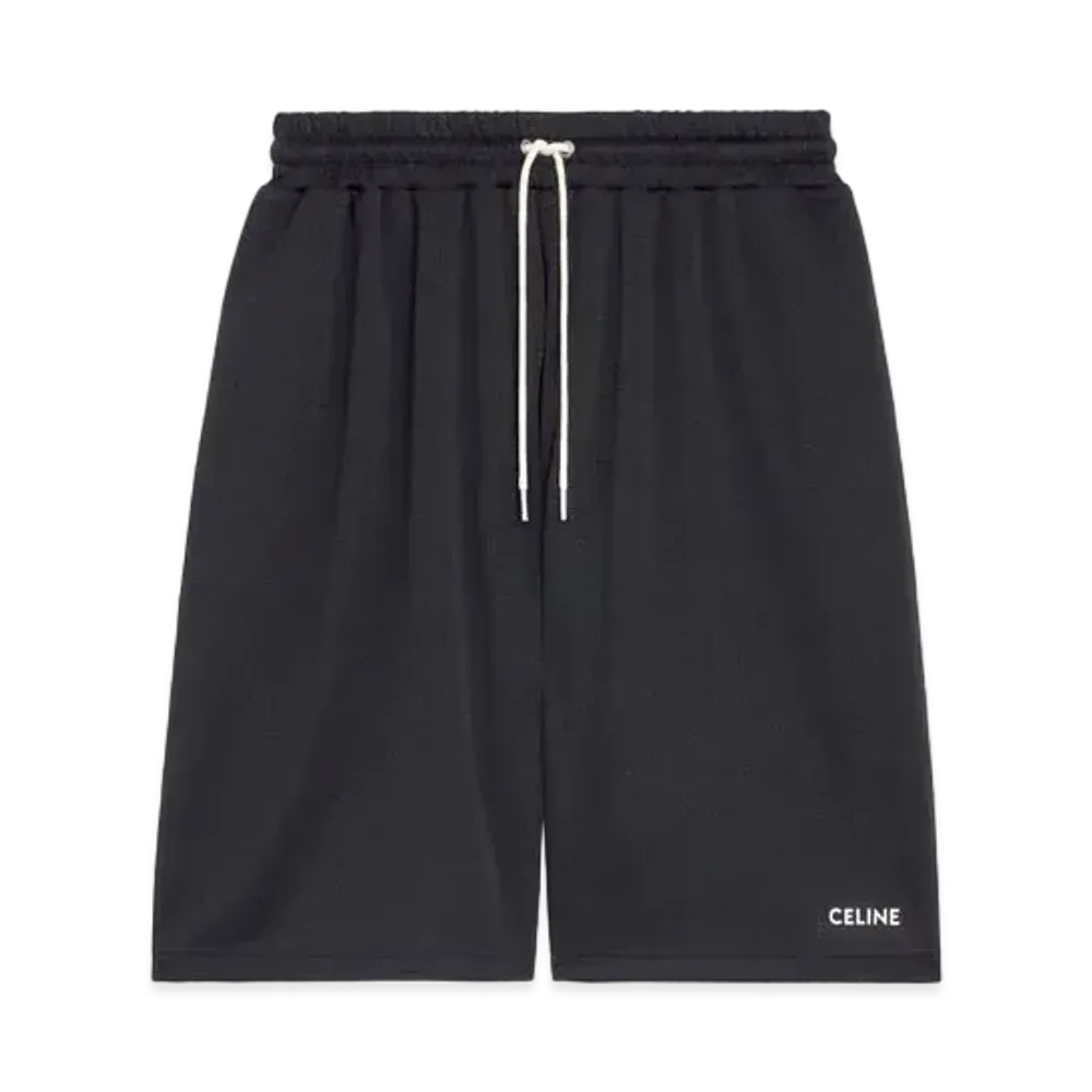 CELINE Reversible Oversized Celine Shorts In Jersey "Black"