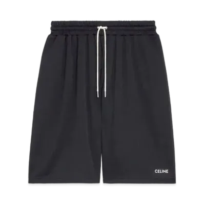CELINE Reversible Oversized Celine Shorts In Jersey "Black"