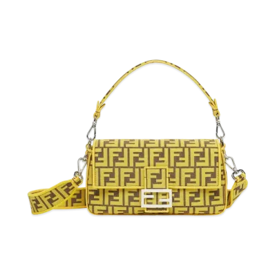 Fragment x FENDI Baguette FF Fabric Bag "Yellow"