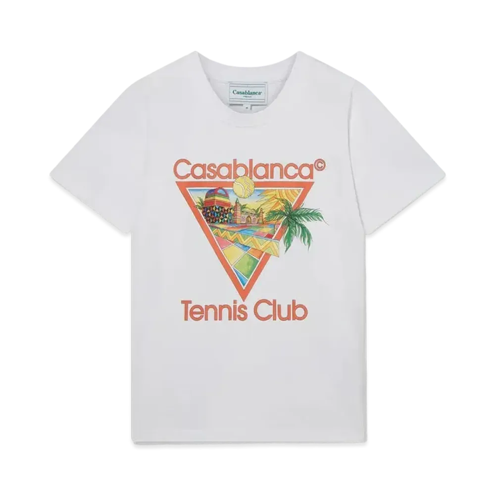 Casablanca Afro Cubism Tennis Club T-Shirt "White"