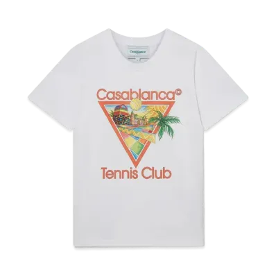 Casablanca Afro Cubism Tennis Club T-Shirt "White"
