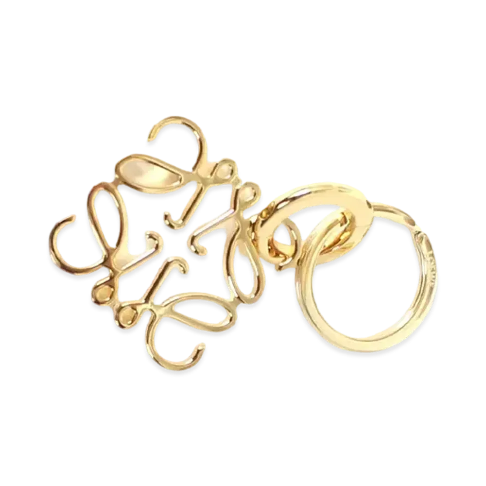 LOEWE Anagram Keyring "Gold"