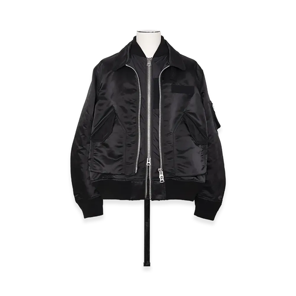 sacai Cotton Nylon Twill Blouson "Black"
