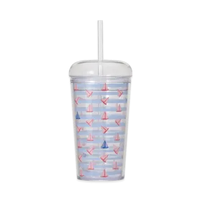 STARBUCKS Cold Cup Tumbler Marine Border 355ml "Clear"