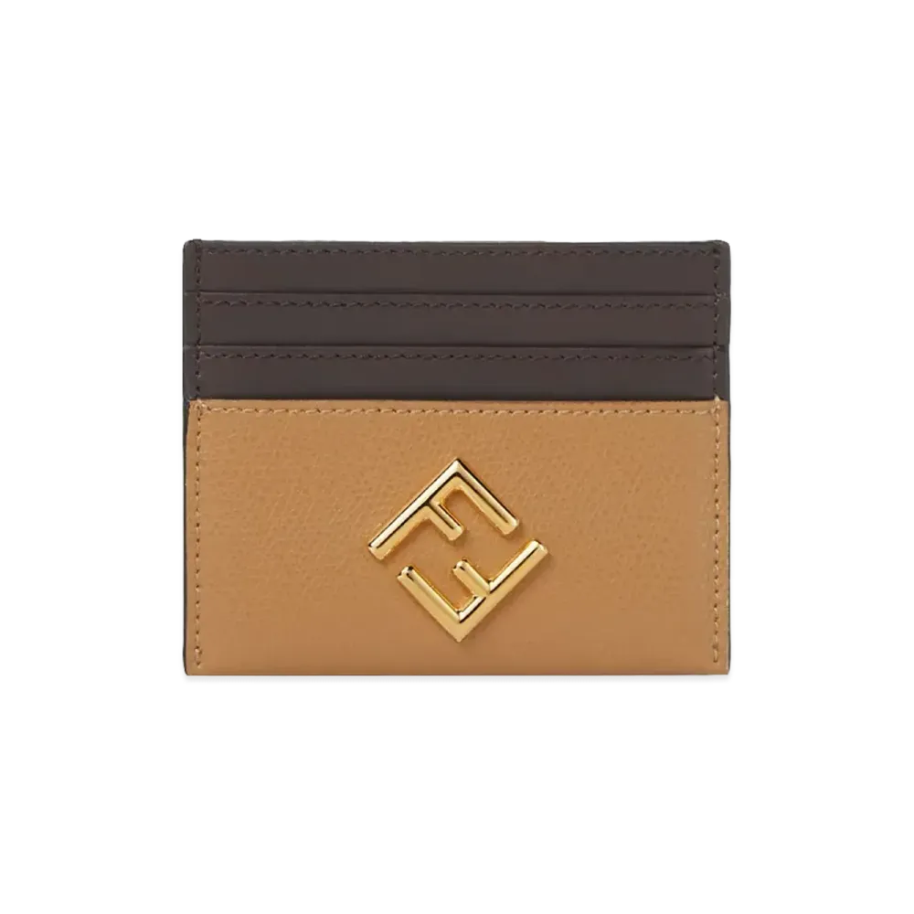 FENDI Women's FF Diamonds Card Case "Brown"