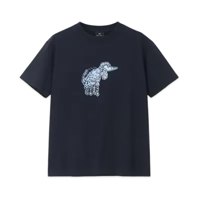 Paul Smith Women's Doodle Poodle Short Sleeve T-Shirt "Navy"