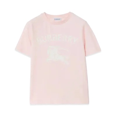 Burberry Kids KG5 Cedar Stamp EKD T-Shirt "Ice Pink"