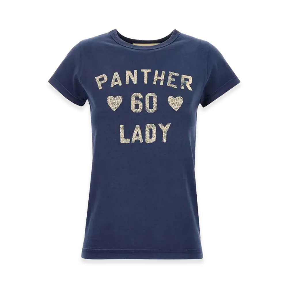 Valentino Women's T-Shirt Pattern Cotton Jersey "Blue"