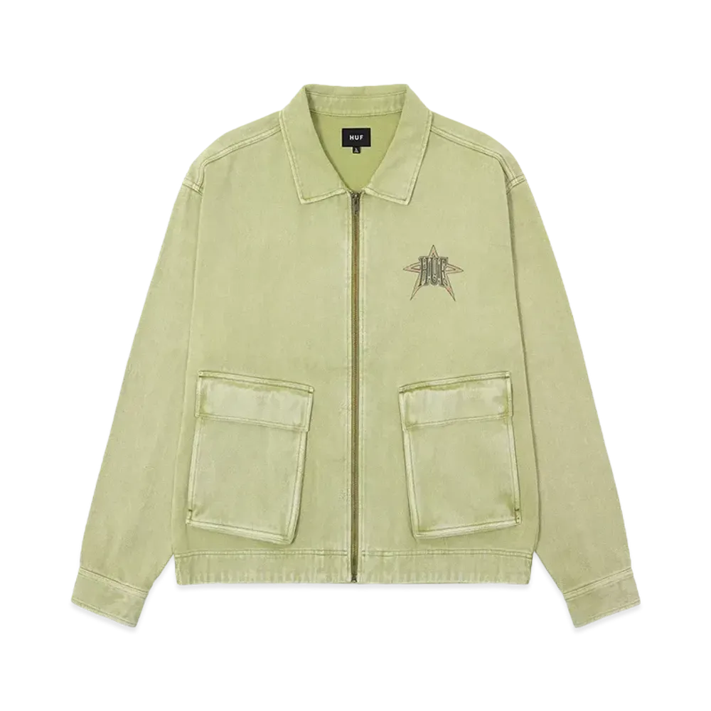HUF Intergalactic Frequency Zip Shacket "Pistachio"