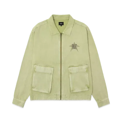 HUF Intergalactic Frequency Zip Shacket "Pistachio"