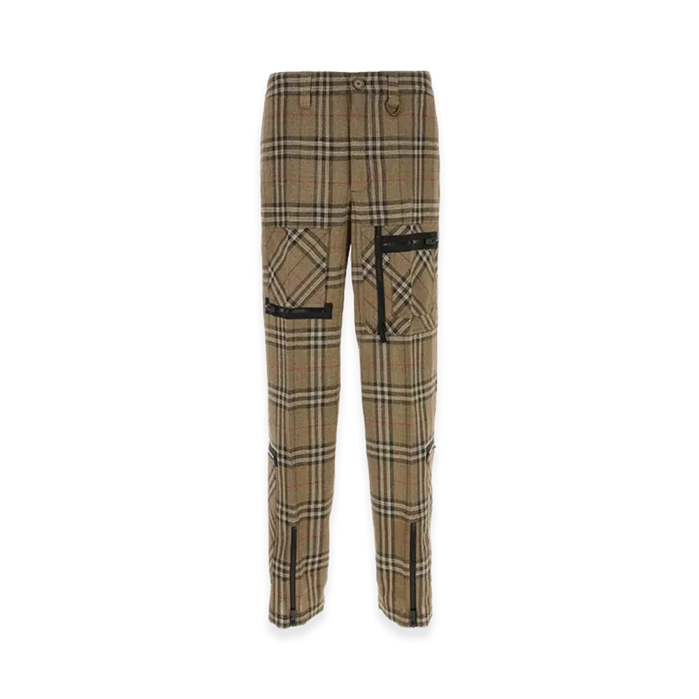 Burberry Embroidered Viscose Blend Cargo Pant "Beige"