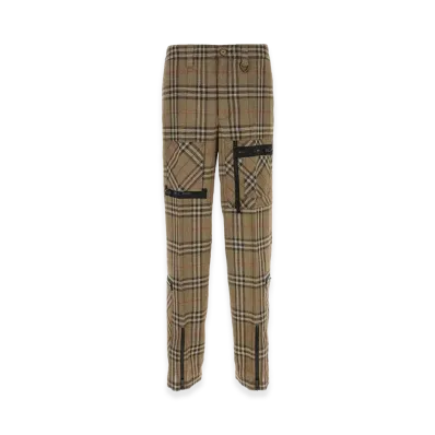 Burberry Embroidered Viscose Blend Cargo Pant "Beige"