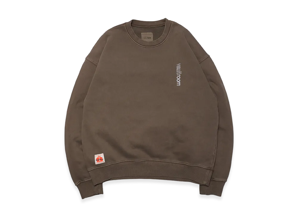 VAULTROOM Vertical Logo Dyed Crewneck "Brown"