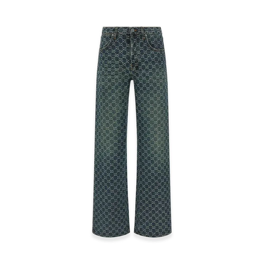 GUCCI GG Jacquard Jeans "Blue"