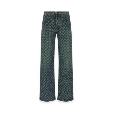 GUCCI GG Jacquard Jeans "Blue"
