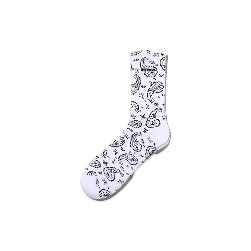 atmos Paisley Socks "White"
