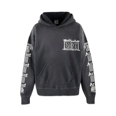 SAINT Mxxxxxx x Aries 23Aw Hoodie "Black"