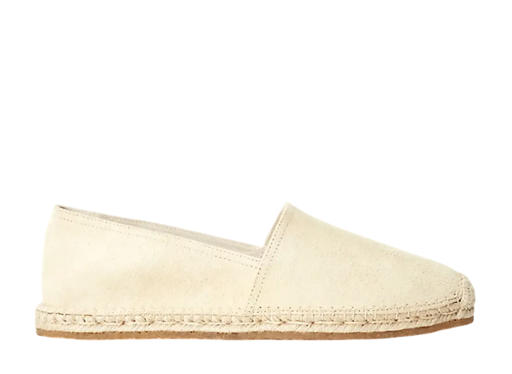 RRL Ralph Lauren Roughout Suede Espadrille "Cream"