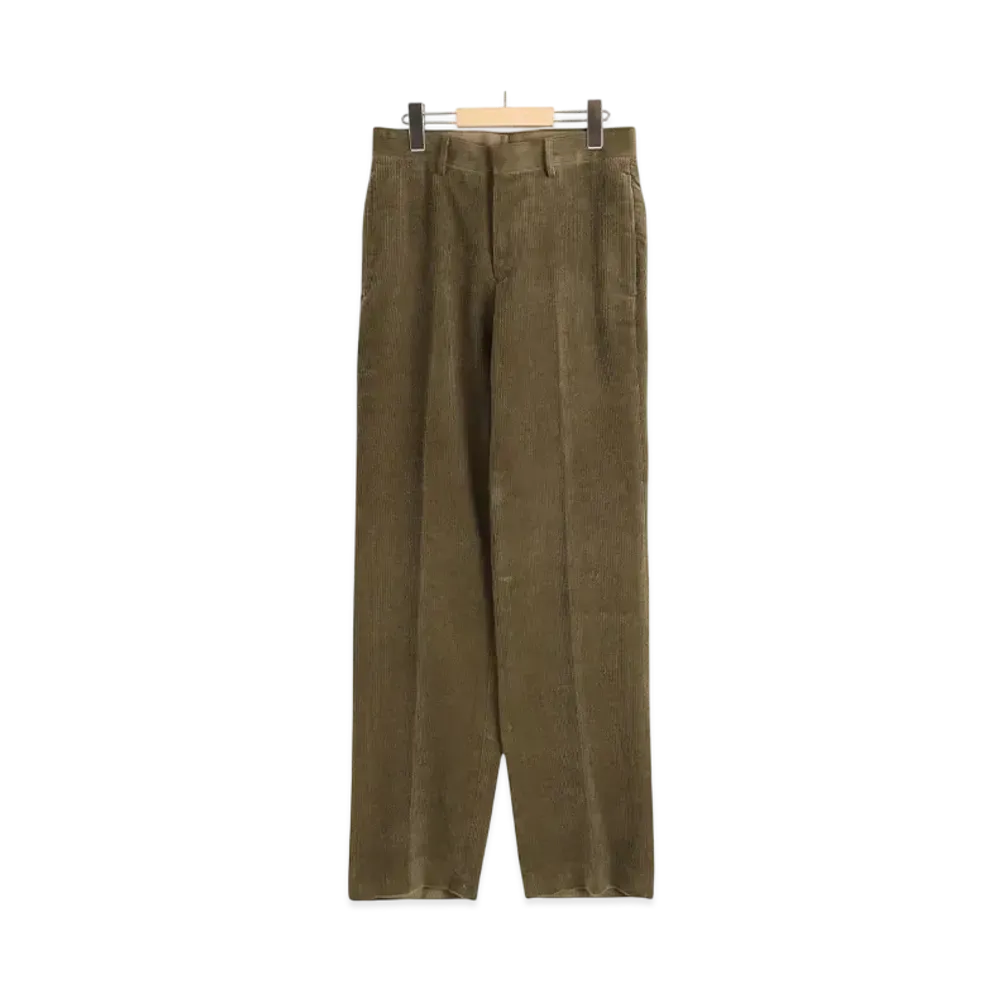 COMOLI Women's Corduroy Piped Stem Pants "Khaki"