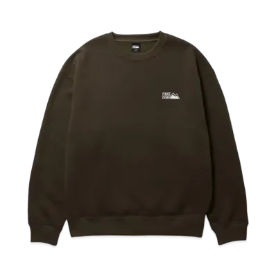 FIRST DOWN Logo Crew Sweat "Olive"