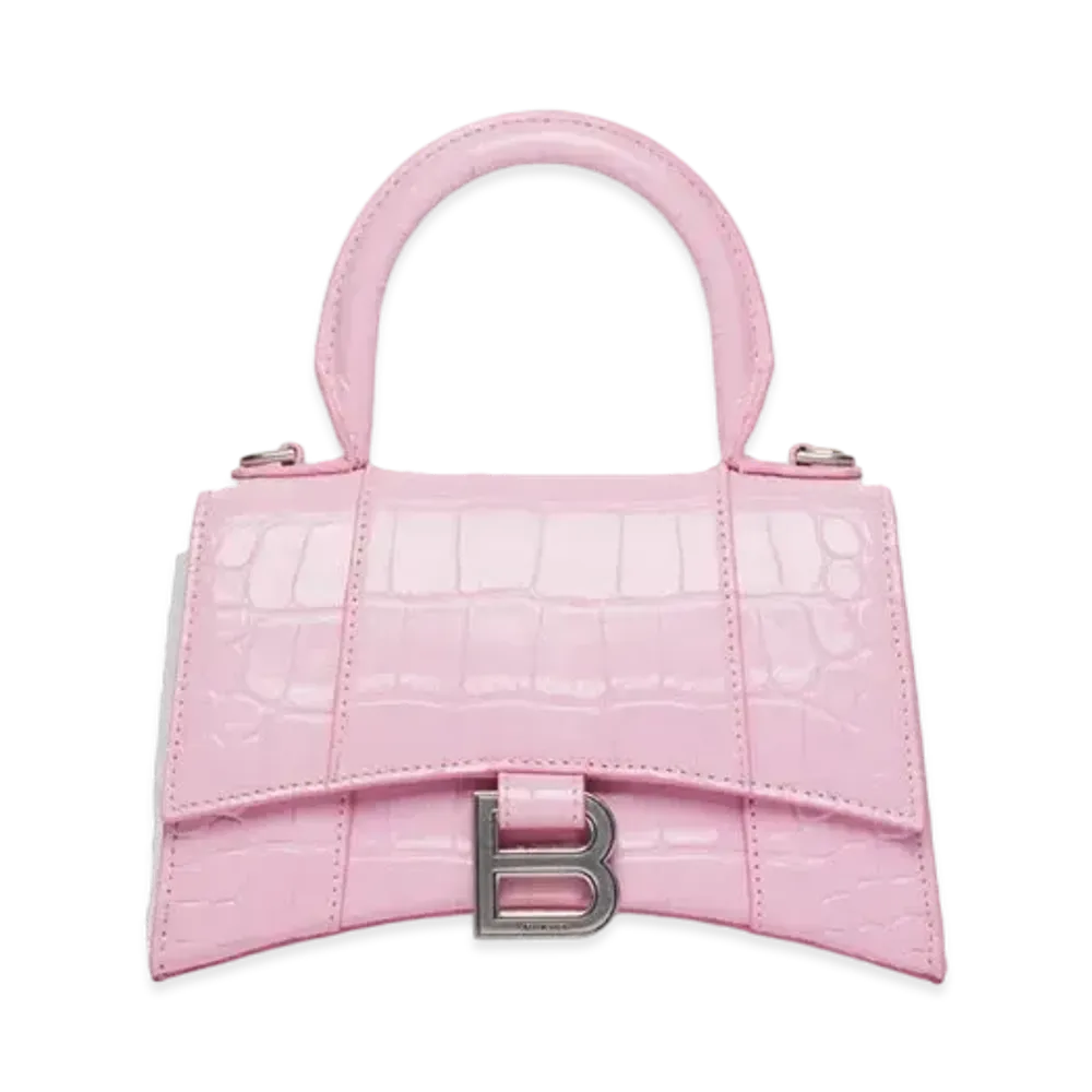 BALENCIAGA Women's Hourglass XS Top Handle Bag "Pink"