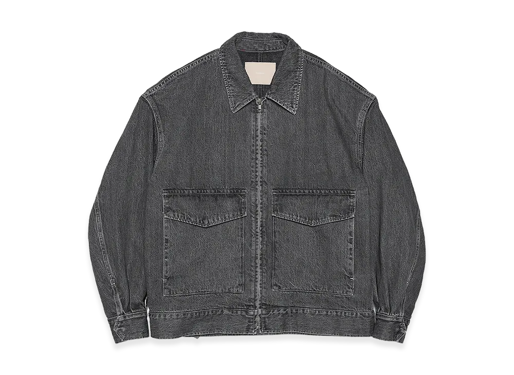 Graphpaper Selvage Denim Zip Jacket Light Fade "Black"